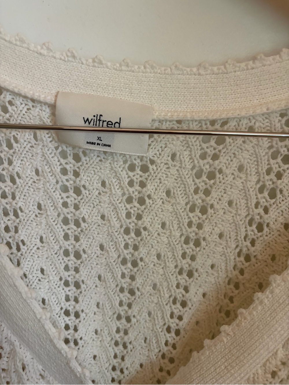 Wilfred Cream Openwork Button-Front Cardigan - Picture 2 of 7